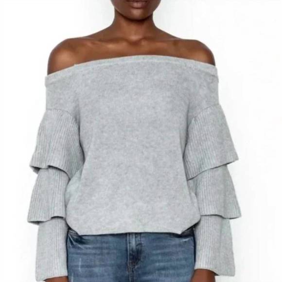 NEW ENDLESS ROSE off the shoulder sweater in grey - Picture 1 of 1